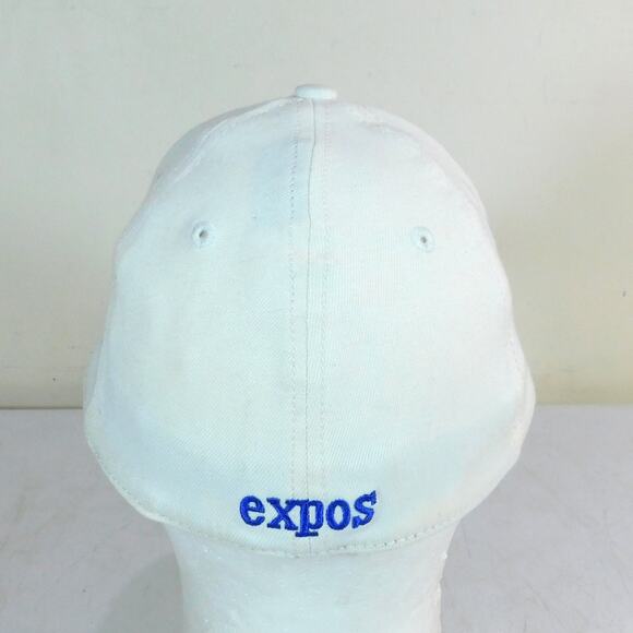 New Era Montreal Expos Flex Fit Hat Size M/L Cream Blue Underbrim MLB - Picture 4 of 7